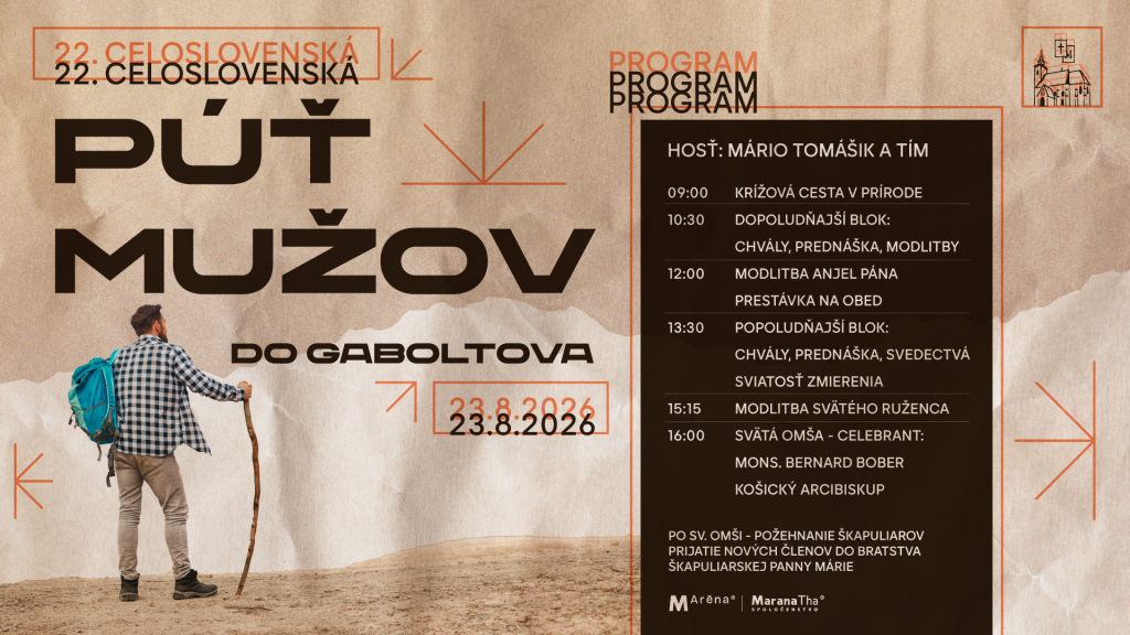 Plagát podujatia 22. celoslovenská púť mužov do Gaboltova