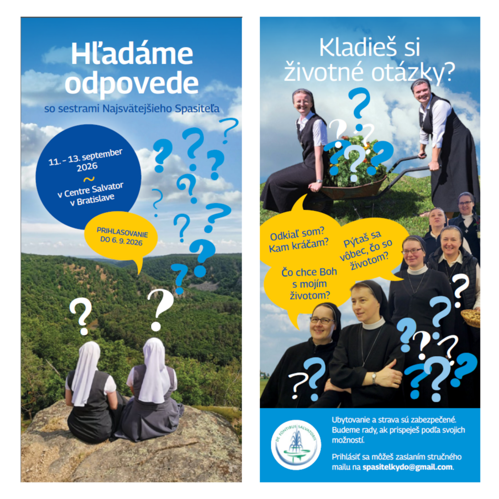 Plagát podujatia Hľadáme odpovede (víkendová duchovná obnova)