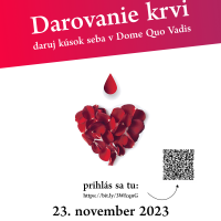 Darovanie krvi v Dome Quo Vadis